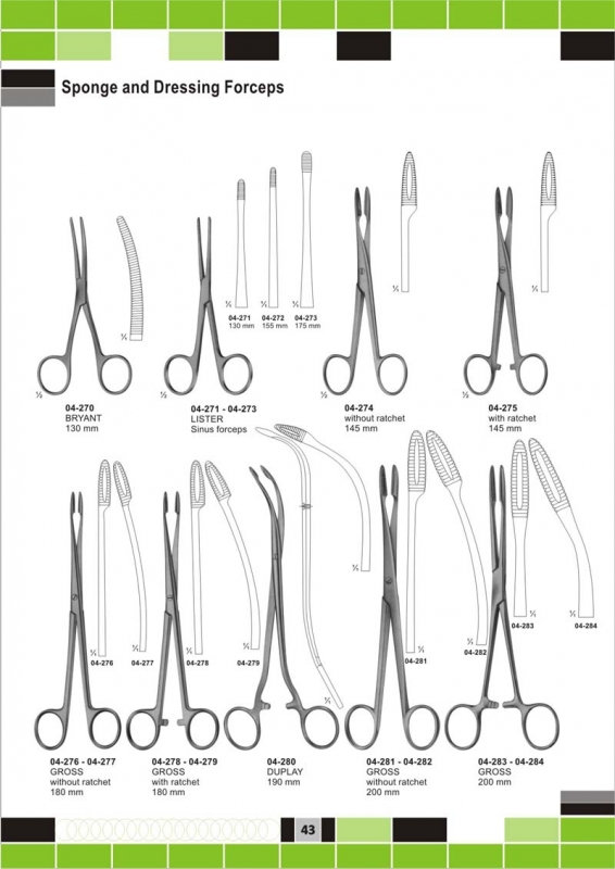 sponge and dressing forceps