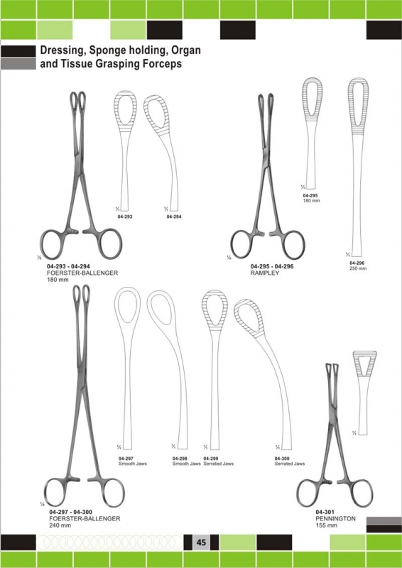 sponge and dressing forceps