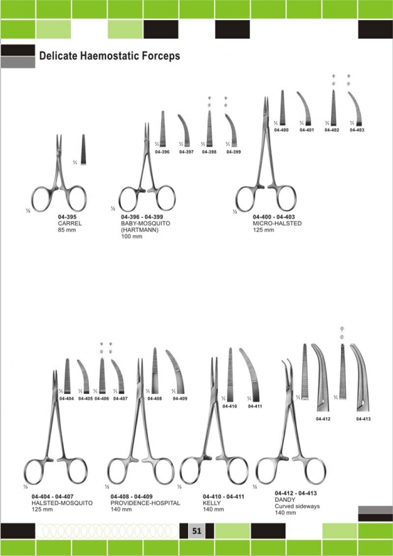 delicate haemostatic forceps 