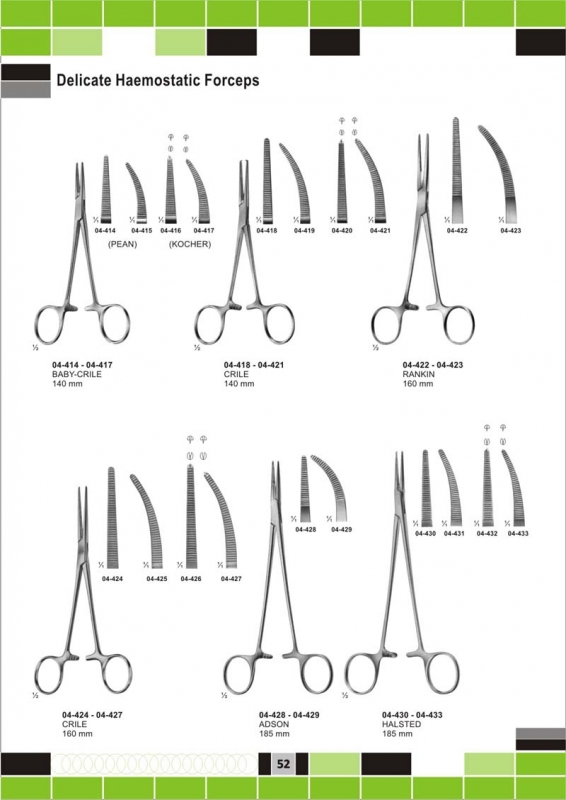 delicate haemostatic forceps 