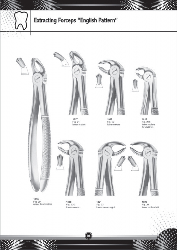 Extracting Forceps English Pattern