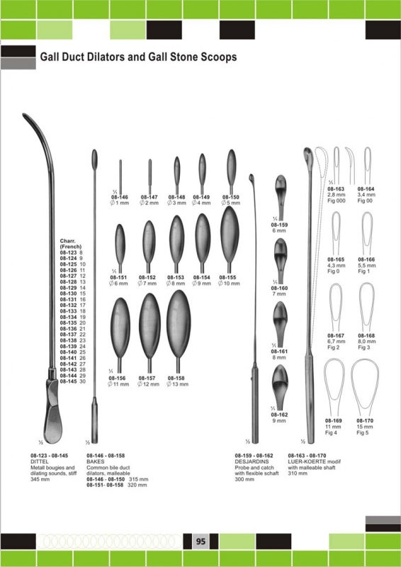 Gall Duct Dllators and Gall Stones Scoops