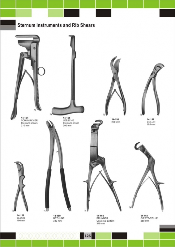 Sternum Instruments and Rib Shears