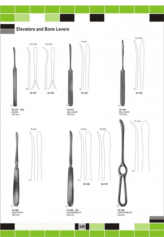 Elevators and bone levers